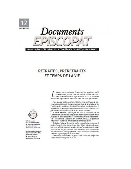 Retraites, Préretraites et temps de la vie 