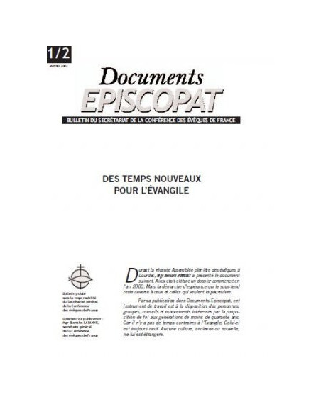 Des temps nouveaux pour l'Evangile 