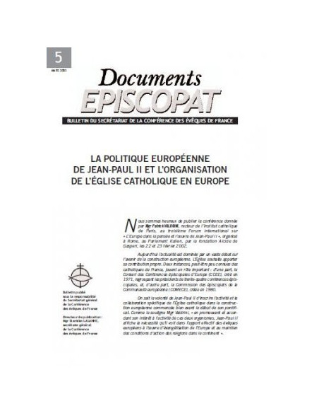 La politique européenne de Jean-Paul II  