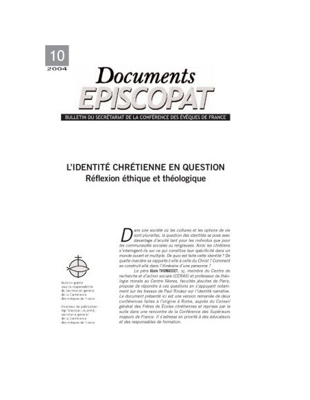 L'identité chrétienne en question 