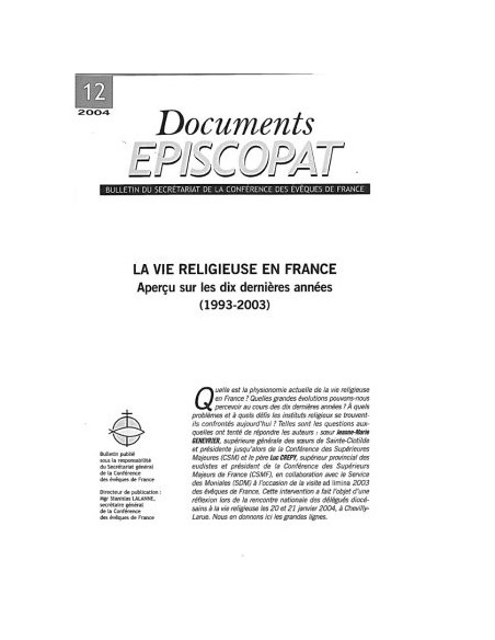 La vie religieuse en France 