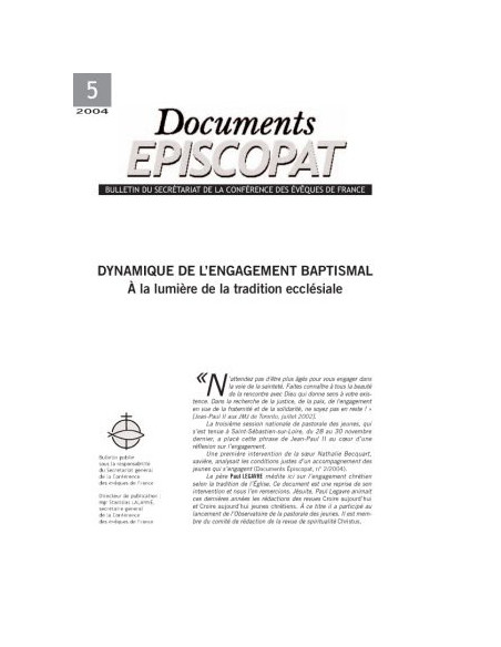 Dynamique de l'engagement Baptismal 