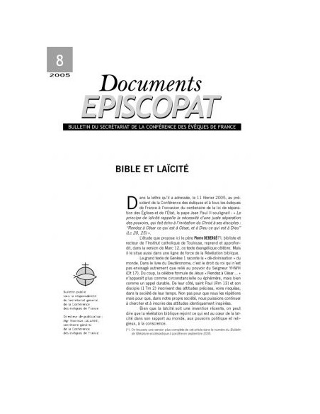 Bible et Laïcité 