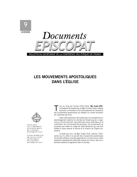 Les mouvements apostoliques dans l'Eglise 