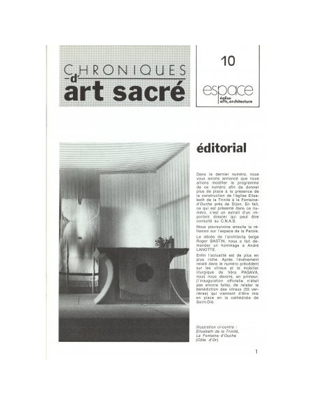Chroniques d'art sacré N°10