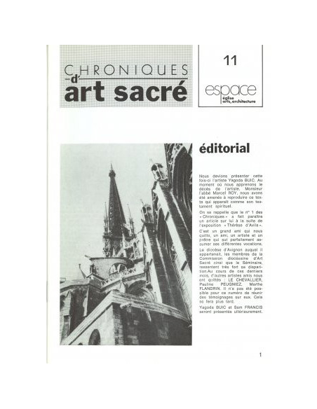 Chroniques d'art sacré N°11