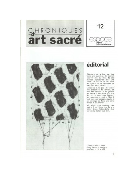 Chroniques d'art sacré N°12