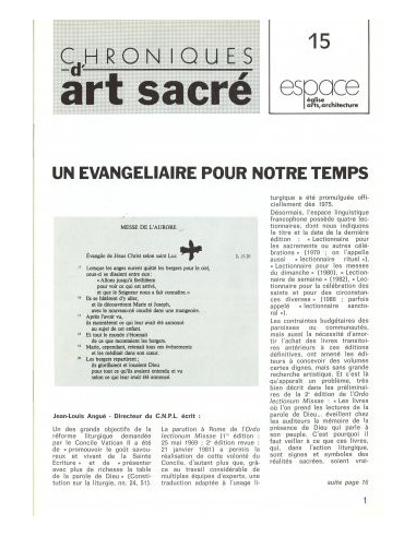 Chroniques d'art sacré N°15