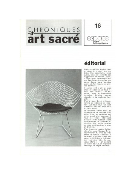 Chroniques d'art sacré N°16