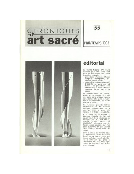 Chroniques d'art sacré N°33