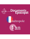 Documents Épiscopat - 1 an - France métropolitaine